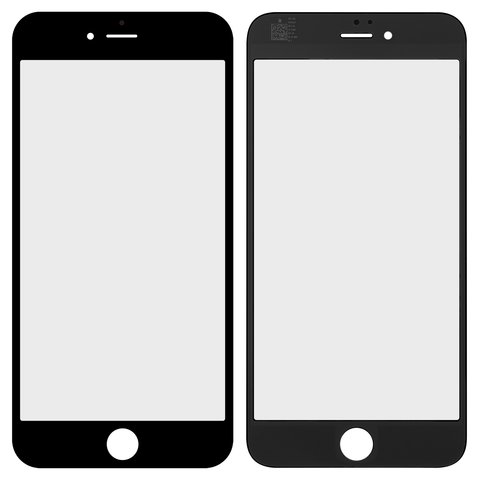 Скло корпуса для мобільного телефону Apple iPhone 6 Plus, чорне, оригінал