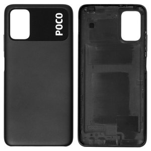 Задняя панель корпуса для Xiaomi Poco M3, черная, M2010J19CG