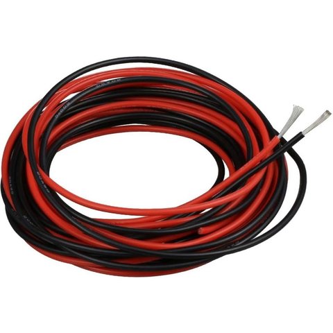 Провод в силиконовой изоляции 20AWG, 0,5 мм², 1 м, черный, UL3135