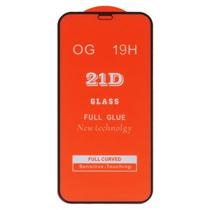 Захисне скло для Apple iPhone 12 mini, сумісне з чохлом, Full Glue, без упаковки , чорний