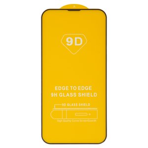 Захисне скло для Apple iPhone 13, iPhone 13 Pro, iPhone 14, сумісне з чохлом, Full Glue, без упаковки , чорний