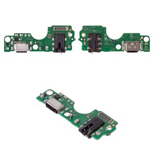 Шлейф для Tecno Pop 7 Pro, Spark Go 2023  BF7 , коннектора наушников, коннектора зарядки, с микрофоном, с компонентами, Сopy, плата зарядки