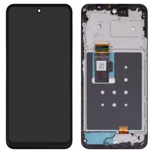 Дисплей для Motorola Moto G13, Moto G23 XT2333, черный, с рамкой, High Copy