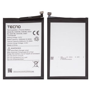 Аккумулятор BL 5ABX для Infinix Hot 50 4G X6882 , Hot 50 5G X6720 , Hot 50i X6531 , Li Polymer, 3,87 B, 5000 мАч, Original PRC 