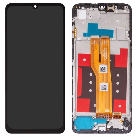Дисплей для Samsung A075 Galaxy A07 4G, черный, с рамкой, Box 