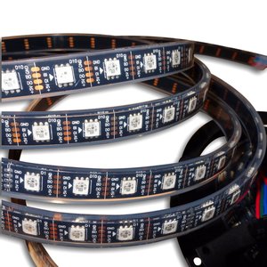 Світлодіодна стрічка RGB SMD5050, WS2813 (чорна, з управлінням, IP67, 5 В, 60 діодів/м, 1 м) Світлодіодна стрічка RGB SMD5050, WS2813 (чорна, з управлінням, IP67, 5 В, 60 діодів/м, 1 м)