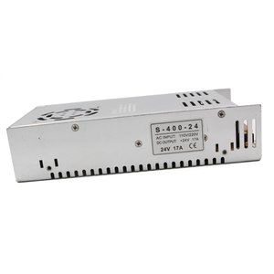 Fuente de alimentación para tiras de luces LED de 24 V, 17 A (400 W), 110-220 V Fuente de alimentación para tiras de luces LED de 24 V, 17 A (400 W), 110-220 V